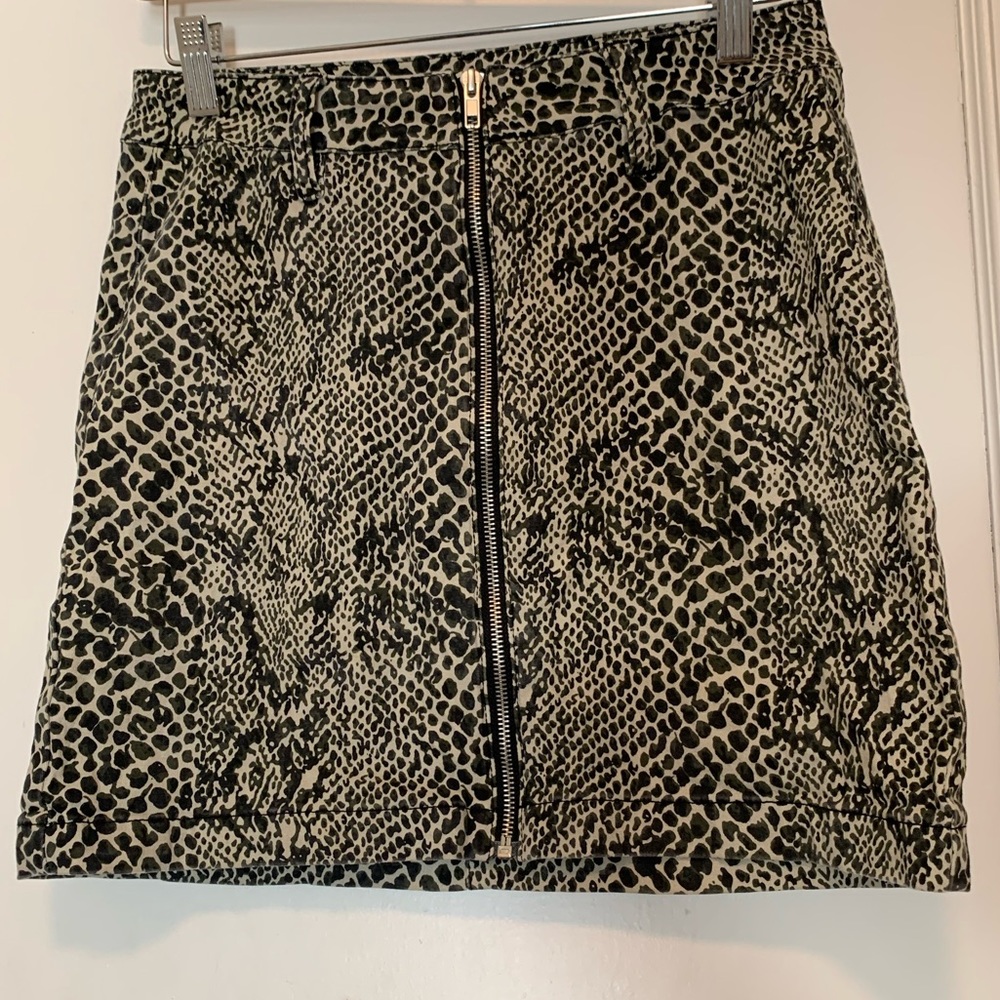 Vintage 90s snakeskin print mini skirt